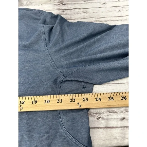 Lululemon Mens Shirt XL Blue Commission Chambray Casual Golf Oxford Stretch - Picture 5 of 9